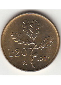 1971  Lire 20 Conservazione Fior di Conio Italia